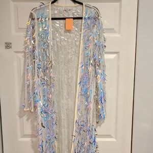 Elegant Iridescent Sequin Cape